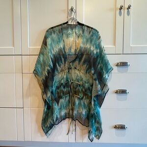 HAUTE HIPPIE Silk Kaftan Cover Up Top M